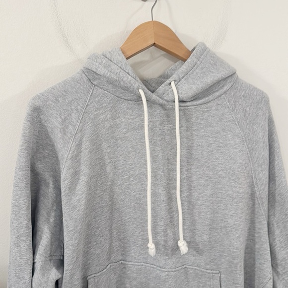 Madewell MWL Gray Terry Relaxed Raglan-sleeve Hoodie Sweatshirt - Picture 4 of 13